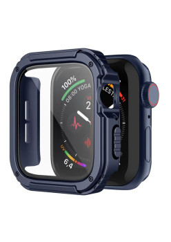 Husa Full Body, compatibila Apple Watch 7 45mm, Armor HTPMAG, Albastru