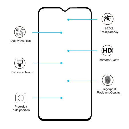Folie sticla securizata Full Cover Full Glue pentru Xiaomi Redmi Note 8 Pro, Negru