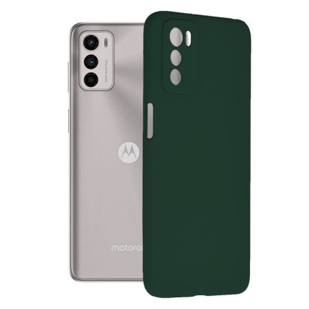 Husa Soft Edge compatibila cu Motorola Moto G42, Antiamprenta, Interior Microfibra, Camera Extra Pro, Verde