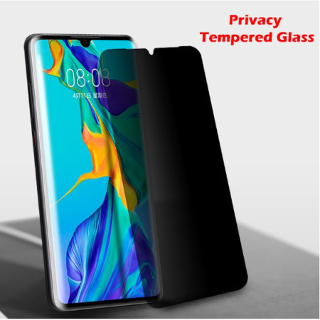 Folie de sticla privancy 5D pentru Huawei P30 PRO, Privacy Glass GloMax, folie securizata duritate 9H anti amprente