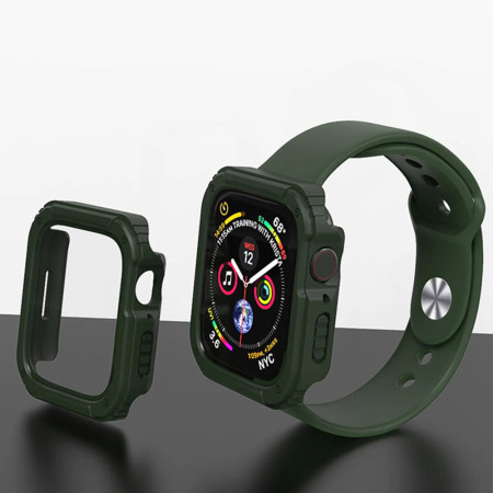 Husa Full Body, compatibila Apple Watch 4 / 5/ 6/ SE / SE 2 42mm, Armor HTPMAG, Verde