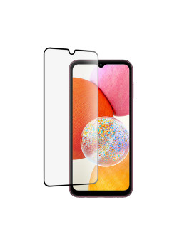 Folie sticla securizata compatibila cu Samsung Galaxy A14, HTPMAG DD, 9D, Full Glue, Negru