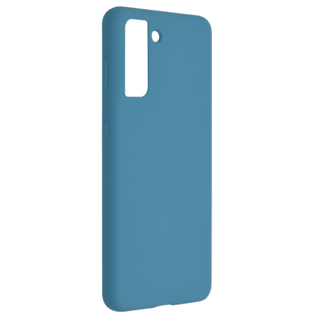 Husa Soft Edge compatibila cu Samsung Galaxy S21, Mata, Slim, interior microfibra, Blue