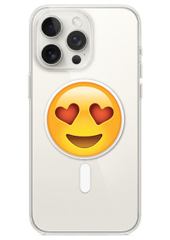 Husa personalizata Apple iPhone 14 Pro, MagSafe, Emoji Love Smile