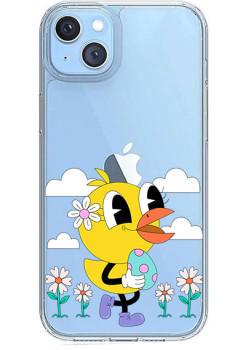 Husa personalizata Apple iPhone 14, Happy Duck 