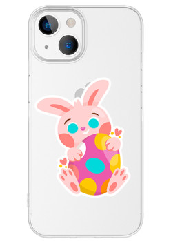 Husa personalizata Apple iPhone 15 Plus, Bunny Egg