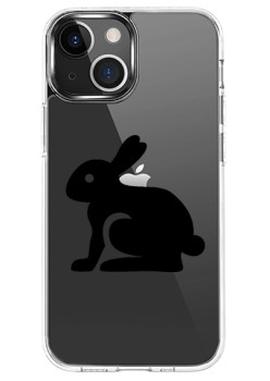 Husa personalizata Apple iPhone 14 Plus, Black Bunny