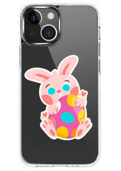 Husa personalizata Apple iPhone 14 Plus, Bunny Egg