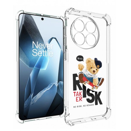 Husa Antisoc pentru OnePlus 13, AirBag PRO, Clear, Risk Taker