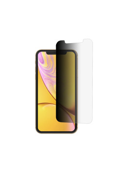 Folie telefon Privacy de sticla compatibila iPhone XR / 11, 2.5D, Protectie Profesionala, Case Friendly, Negru