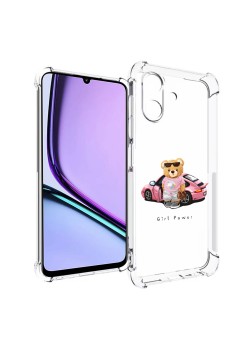 Husa Antisoc pentru Realme Note 60, AirBag PRO, Transparent, Girl Power