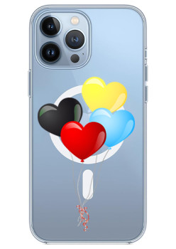 Husa personalizata Apple iPhone 15 Pro Max, MagSafe, Balloons of Love