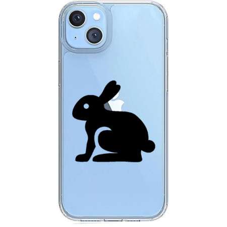 Husa personalizata Apple iPhone 14, Black Bunny