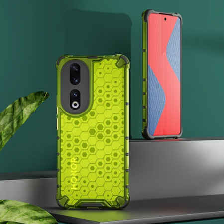 Husa antisoc compatibila Honor 90, Honeycomb AirBag, Verde