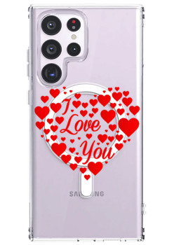 Husa personalizata Samsung Galaxy S23 Ultra, MagSafe Atasare Magnetica, I Love You