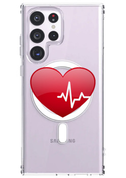 Husa personalizata Samsung Galaxy S23 Ultra, MagSafe Atasare Magnetica, The Heart Beats