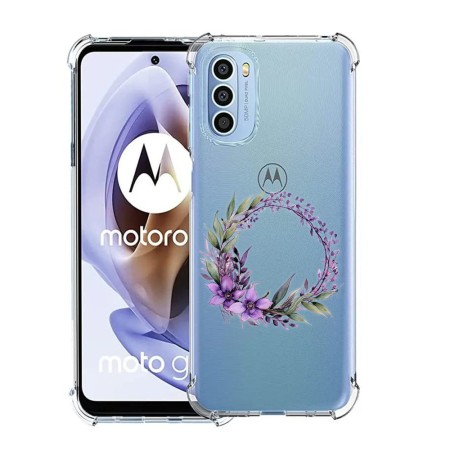 Husa Antisoc pentru Motorola Moto G71 5G, AirBag, Pink wreath 10, Clear 