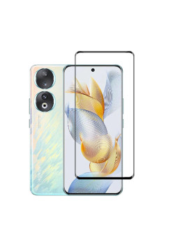 Folie de Sticla compatibila Honor 90, HTPMAG Profesionala 3D, Full Cover, Negru