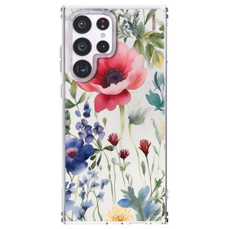 Husa personalizata pentru Samsung Galaxy S24 Ultra, MagSafe Atasare Magnetica, Antisoc, Model Floral 4