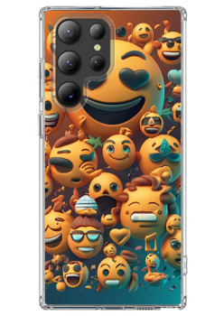 Husa personalizata pentru Samsung Galaxy S24 Ultra, MagSafe Atasare Magnetica, Emoji Faces