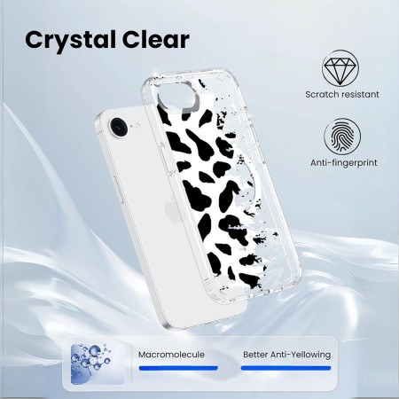 Husa pentru iPhone 16e, Atasare Magnetica, MagSafe, Pattern Skin 12, Clear