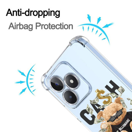 Husa Antisoc pentru Realme C51, AirBag Cash Is King, Clear