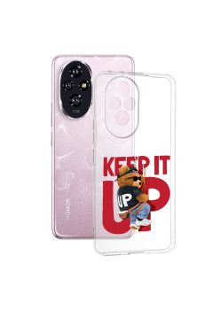 Husa Transparenta TPU pentru Honor 200, Keep It Up, Ultra-Slim, Protectie Completa