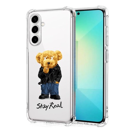 Husa Antisoc pentru Samsung Galaxy S25, AirBag PRO, Clear, Stay Real