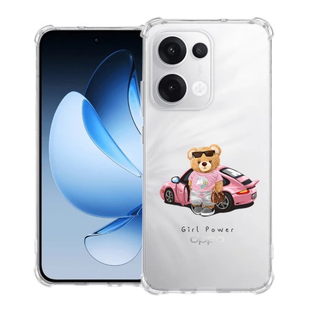 Husa Antisoc pentru Oppo Reno13, AirBag PRO, Transparent, Girl Power