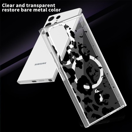 Husa pentru Samsung Galaxy S25 Ultra, Atasare Magnetica, MagSafe, Pattern Skin 42, Clear