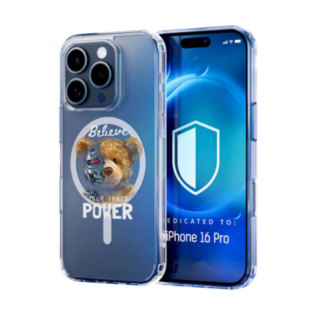 Husa pentru Iphone 16 Pro, Atasare Magnetica, MagSafe, Believe Your Inner Power, Clear