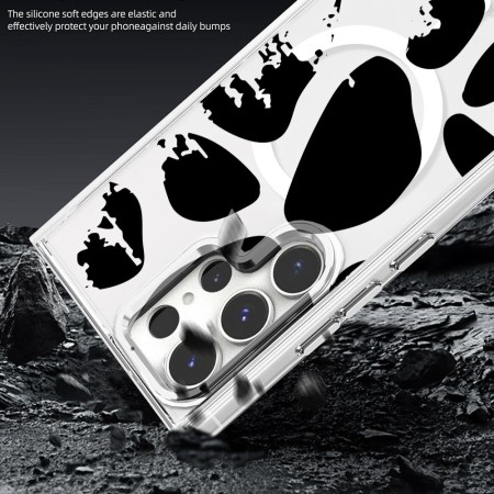 Husa pentru Samsung Galaxy S24 Ultra, Atasare Magnetica, MagSafe, Pattern Skin 08, Clear