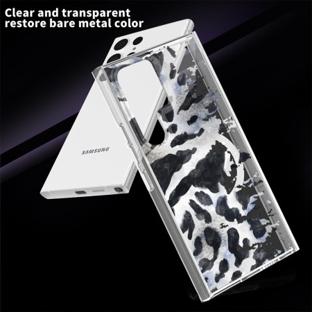 Husa pentru Samsung Galaxy S25 Ultra, Atasare Magnetica, MagSafe, Pattern Skin 50, Clear