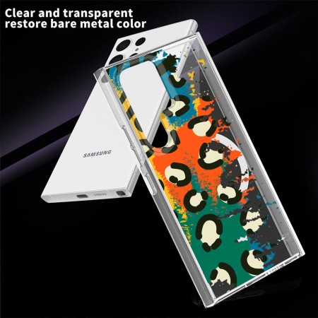 Husa pentru Samsung Galaxy S25 Ultra, Atasare Magnetica, MagSafe, Pattern Skin 49, Clear