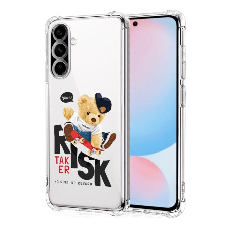 Husa Antisoc pentru Samsung Galaxy A56, AirBag PRO, Transparent, Risk Taker