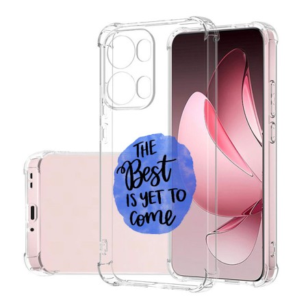 Husa Antisoc pentru Oppo Reno13 Pro, AirBag PRO, Clear, The Best Is Yet To Come