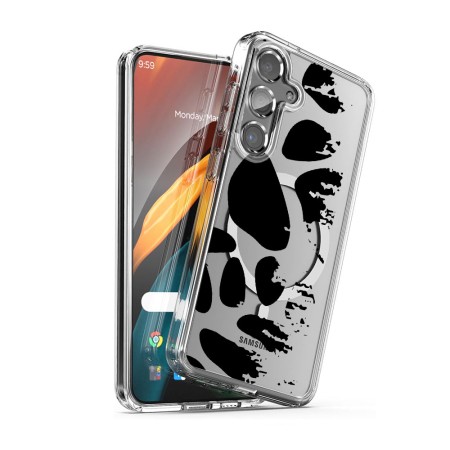 Husa pentru Samsung Galaxy A56 5G, Atasare Magnetica, MagSafe, Pattern Skin 08, Clear