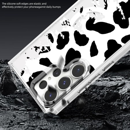 Husa pentru Samsung Galaxy S25 Ultra, Atasare Magnetica, MagSafe, Pattern Skin 12, Clear