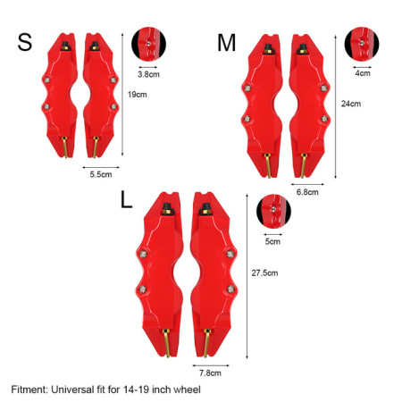 Set 2 ornamente pentru etrieri, S, Rosie