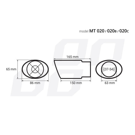 Ornament toba esapament din otel inoxidabil MT 020B