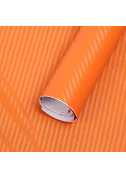 Folie colantare auto Carbon 3D - Orange (3m x 1,27m)