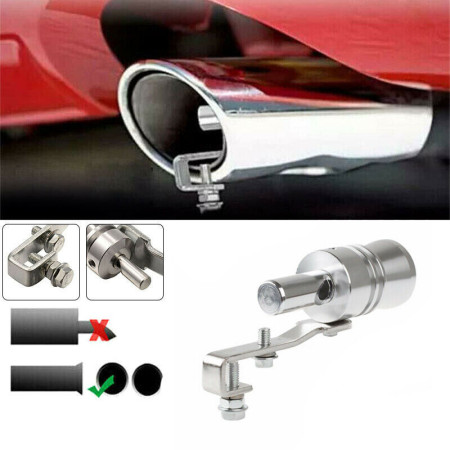 Fluier din aluminiu pentru toba marime M, compatibil cu motoare intre 1600 - 2000 cc