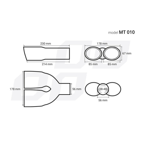 Ornament toba esapament din otel inoxidabil MT 010