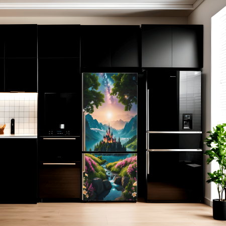 Folie imprimata color pentru decor Frigider, dimensiune 200 x 90cm, model: AVX-FR15