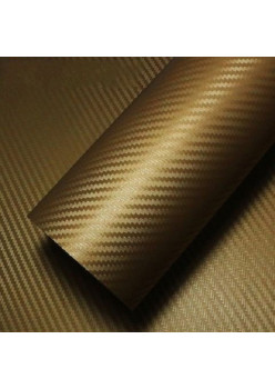 Folie colantare auto Carbon 3D - Gold (3m x 1,27m)