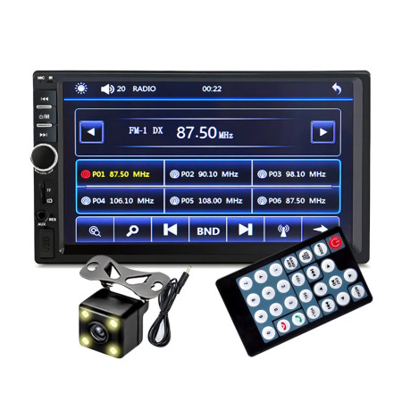 Player Video Auto TouchScreen de 7 inch, Auto 2DIN, cu Camera Marsarier Inclusa, 4 x 50W, WDS-30 cu Bluetooth, Handsfree, Radio, MP3, WMA, MP4, AUX, Card, Telecomanda