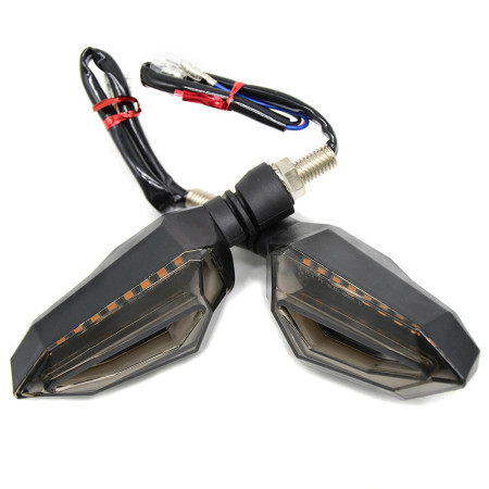 Set 2 lampi Semnalizare Moto cu LED, cu 2 functii, pozitie si semnalizare, 12V