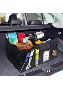 Organizator portbagaj auto cu 9 buzunare, 55 x 38 x 26cm, culoare neagra