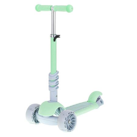 Tricicleta + Trotineta + Skateboard (3in1) roti iluminate LED - VERDE