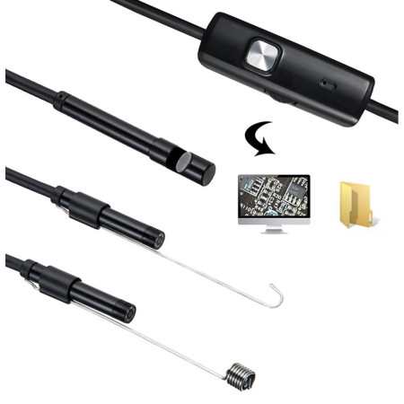 Camera de inspectie endoscopica, waterproof, 5,5mm, Android/Windows prin microUSB - USB, 5m